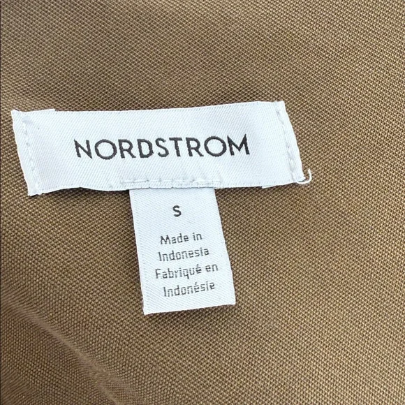 Nordstrom Midi Shirt Dress Long Sleeve Front Button Belted Pockets Green size s - Picture 9 of 10